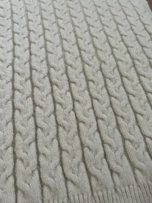 Entro Mock Neck Cable Knit Sweater Vest Cream Ivory Academia Preppy Large thumbnail 5