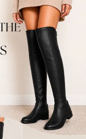 Toetos Hope Black Over-The-Knee Boots Size 9 NWOB thumbnail 1