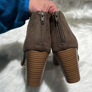 Metaphor Lema‎ Olive Suede Knotted Chunky Heel Ankle Boots Size 10. B68 thumbnail 7