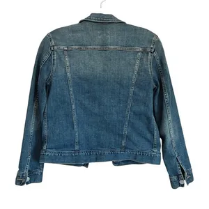 J.Crew Womens Medium Wash Denim Trucker Jacket XS Blue Cotton Button‎ Up Pockets thumbnail 3