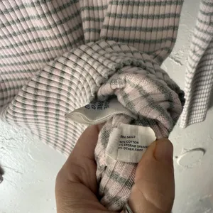 Gap Sweater Y2k‎ Large Pink Gray Striped Stretch Crewneck Long Sleeve Pullover thumbnail 5