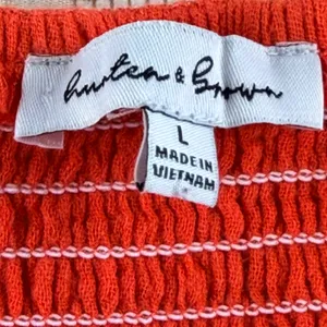 Hunter & Brown Orange Cotton‎ Gauze Tiered Mini Dress Size Large thumbnail 3