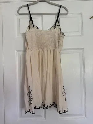 Cream Floral Embroidered Sundress thumbnail 6