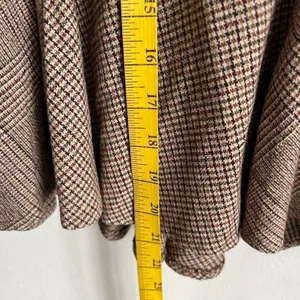 Vintage Plaid Flared Midi Skirt, Grunge, Fairycore,Cottagecore, Academia, Medium thumbnail 4