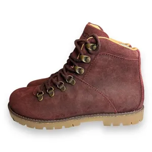 Birkenstock Women's‎ Size 7 Nubuck Leather Laced Ankle Boots Burgundy EU 38 thumbnail 3