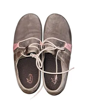 Chaco Brown and Pink Leather Casual Shoes Size 9.5 thumbnail 1