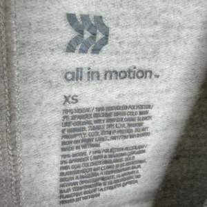 All in Motion Gray Cropped Sweatshirt Size XS Thumbholes Tie Hem Comfy thumbnail 4