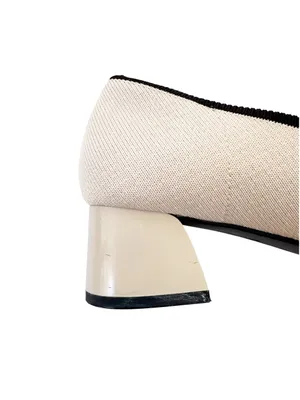 Vivaia Julie Pro Round Toe Chunky Heels in Black Beige Size 36 thumbnail 10