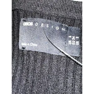 ASOS Women's Black Scoop Neck Long Sleeve Ribbed Knit Sweater 4 NWOT thumbnail 8