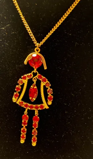 Red Stone Girl Necklace thumbnail 1