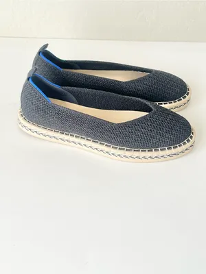 Rothy’s The espadrille black tan flats 7.5 thumbnail 7