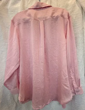 Ava & Viv pink button up blouse  thumbnail 2