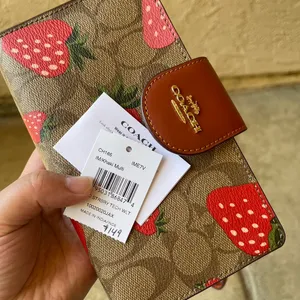 Coach Wild Strawberry Print Tech Wallet thumbnail 4