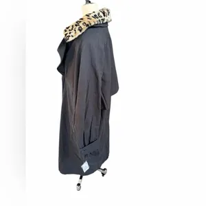 Free‎ People Need it Trench Coat with Leopard Print Collar size medium, new thumbnail 5
