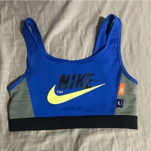 Nike Blue & Black Dri-FIT Sports Bra Size M thumbnail 1