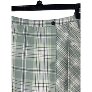 90s Y2K Inspired Sage Green Plaid University Academia Skort S thumbnail 6