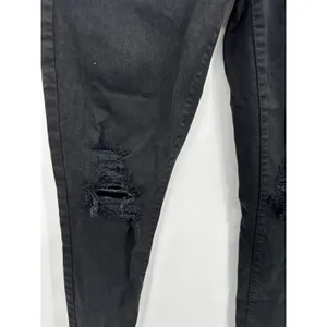 American Eagle AEO‎ Black Denim Distressed Jeggings Women's Size 8 Regular 8R thumbnail 4