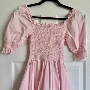Francesca's Collections Light Pink Smocked Dress thumbnail 2
