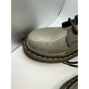 Doc Dr. Martens 1460 YS 8-Eye Gray Patent Leather Combat Boots Women's UK 6 US 8 thumbnail 6