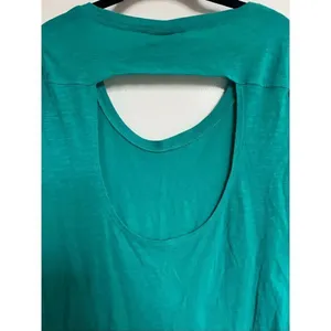 PINK By Victoria’s Secret Teal Open Back T-Shirt Woman’s Size Small FLAWED-MARKS thumbnail 8