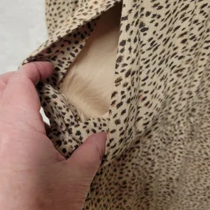 Abercrombie Fitch Leopard Print Tiered Mini Dress Size XS Tan Pockets Cheetah thumbnail 5