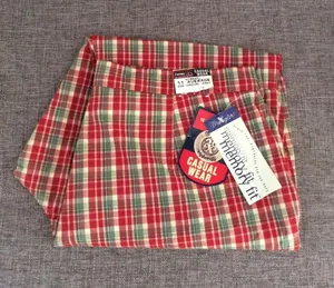 Wrangler Twenty X Red Green Plaid Stretch Casual Pants Womens 11 Average thumbnail 1