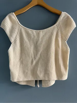 Le Lis Shellie Cream Tie Cardi Top thumbnail 7