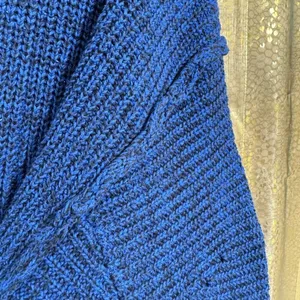 Free‎ People High Hopes Blue Black Chunky Knit Sweater Cardigan Small thumbnail 7