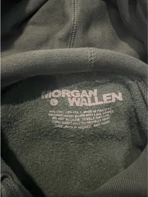 Morgan Wallen Hoodie Green Size L thumbnail 4
