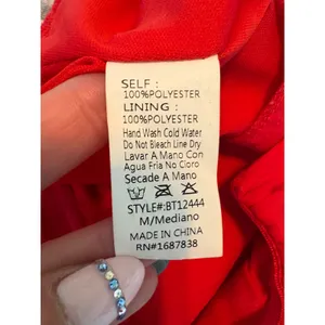 Banjul‎ Red Off Shoulder Long Sleeve Crop Top Bell Sleeve Ruffle Sm Resort Sexy thumbnail 9