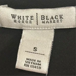 White House Black Market Women's‎ Blouson Dress S Chain Link Print Black thumbnail 6