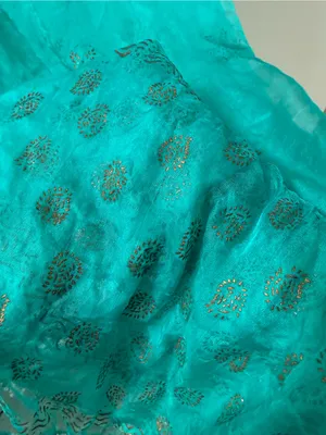 Sheer Turquoise Women's Swim Cover-Up- stroll to tie thumbnail 5