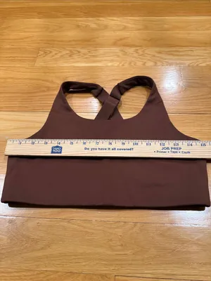 Girlfriend collective Simone high support earth brown bra size large . thumbnail 2