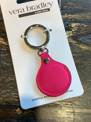 Vera Bradley Outlet Hot Pink AirTag Key Holder thumbnail 2