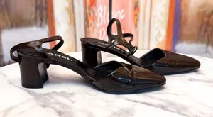 Carel Paris Soraya Vernis Patent Leather Heels Brown EU 37 GUC thumbnail 1