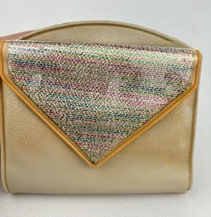 Vintage Chase Creation Vinyl Ladies walllet 1970s Era‎ Rainbow Shimmer NOS thumbnail 1