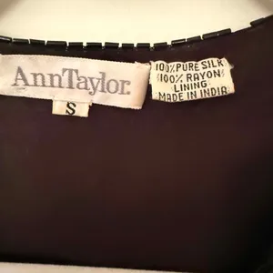 VTG Ann Taylor Silk Sequined Beaded Cropped Bolero Shoulder Pads Jacket S - Flaw thumbnail 4
