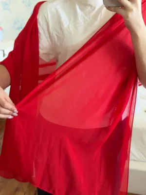 Red Wrap Scarf Shawl for Formal Dresses thumbnail 2