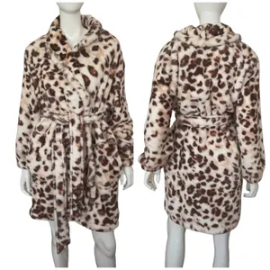 Aerie Animal Print Cozy Plush Robe, Medium thumbnail 2