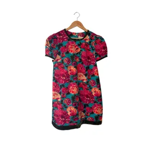 Elizabeth James The Label Floral Mini Dress M | Teal, Pink & Coral thumbnail 2
