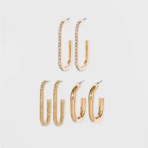 SUGARFIX by BaubleBar Gold Huggie Hoop Earring Set 3pc - Gold thumbnail 2