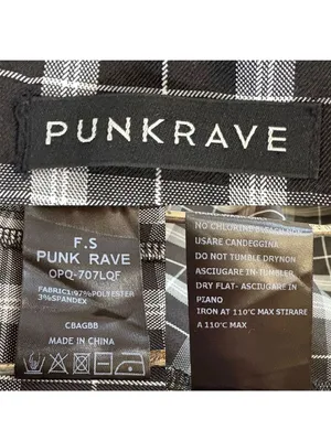 Punk Rave Plaid Corset Mini Dress Lace Up Back Buckle Straps Goth thumbnail 10