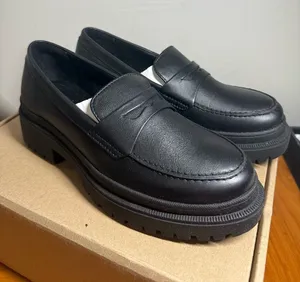 NIB Portland Leather Footwear Patina Zoe‎ Chunky Loafer Black Lug Dark Academia thumbnail 1