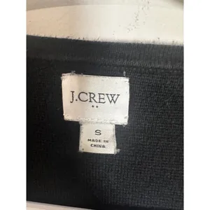 J.Crew Juliette Collarless Blazer Sweater Cardigan Black 100% Cotton Small J6339 thumbnail 3
