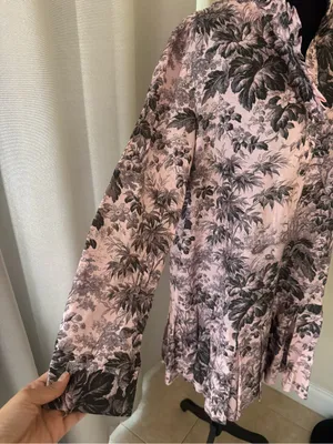 Tuckernuck Pink Toile Print Ruffle Collar Mini Dress Size M Cottagecore thumbnail 7