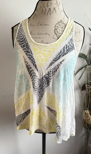 Free People Women's Sleeveless Flowy Tank-Tunic‎ With Mesh Size XSmall thumbnail 1