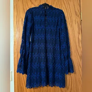 Free People Simone Mock Neck Mini Dress - NWT- Size S thumbnail 4