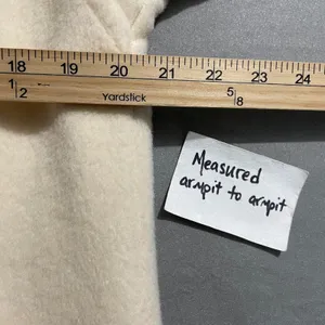 Worumbo Size 8 Ivory Wool Trench Pea Coat Double Breasted Union Made Old Money thumbnail 12