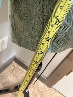 Frye Button Popover Crochet Boho Pistachio Green Blouse Embroidered Textured L thumbnail 5
