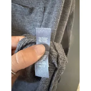 Aerie Gray Waffle Knit Thermal Long Sleeve V-Neck Pocket Top XS Relaxed‎ Fit thumbnail 8